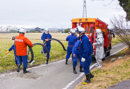 黒部市消防団　消火活動支援